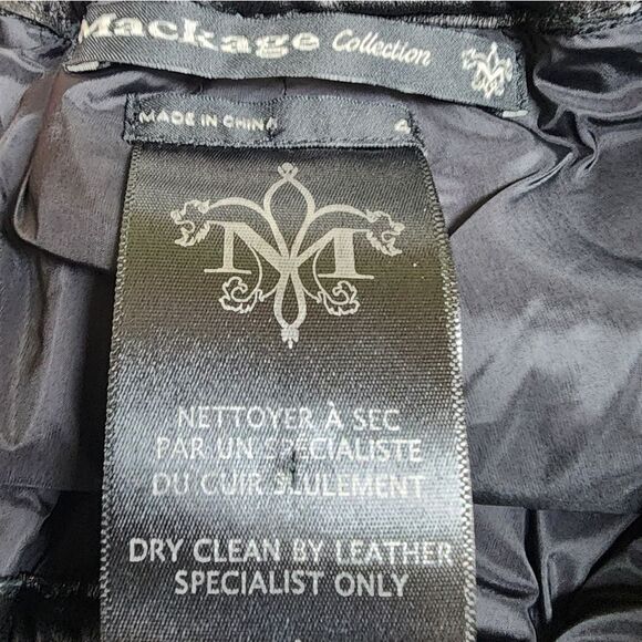 Mackage Collection Ibbie Black Leather Shorts (4) - Picture 8 of 8